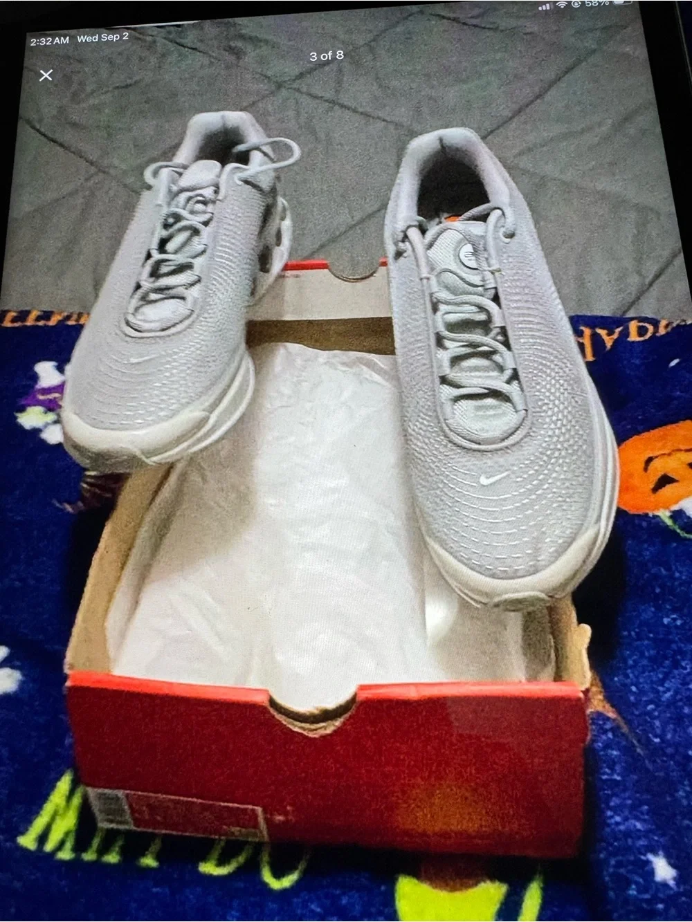Mens Nike Air Max DN “grey wolf “ Light Grey Knit Athletic Sneakers